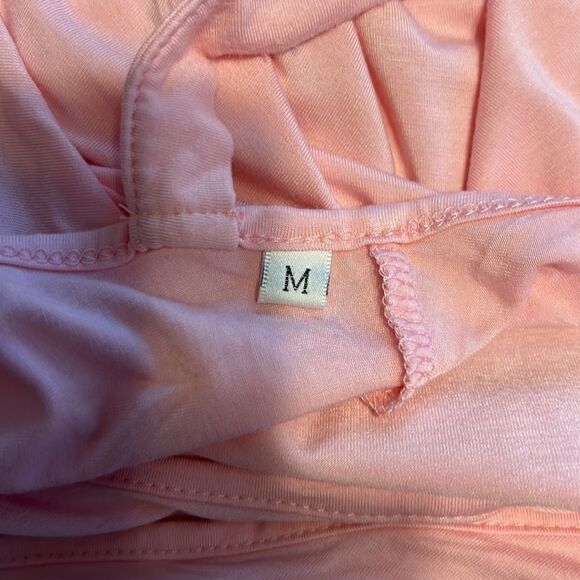 LIGHTWEIGHT pink long sleeves open back shirt. medium - Picture 6 of 7